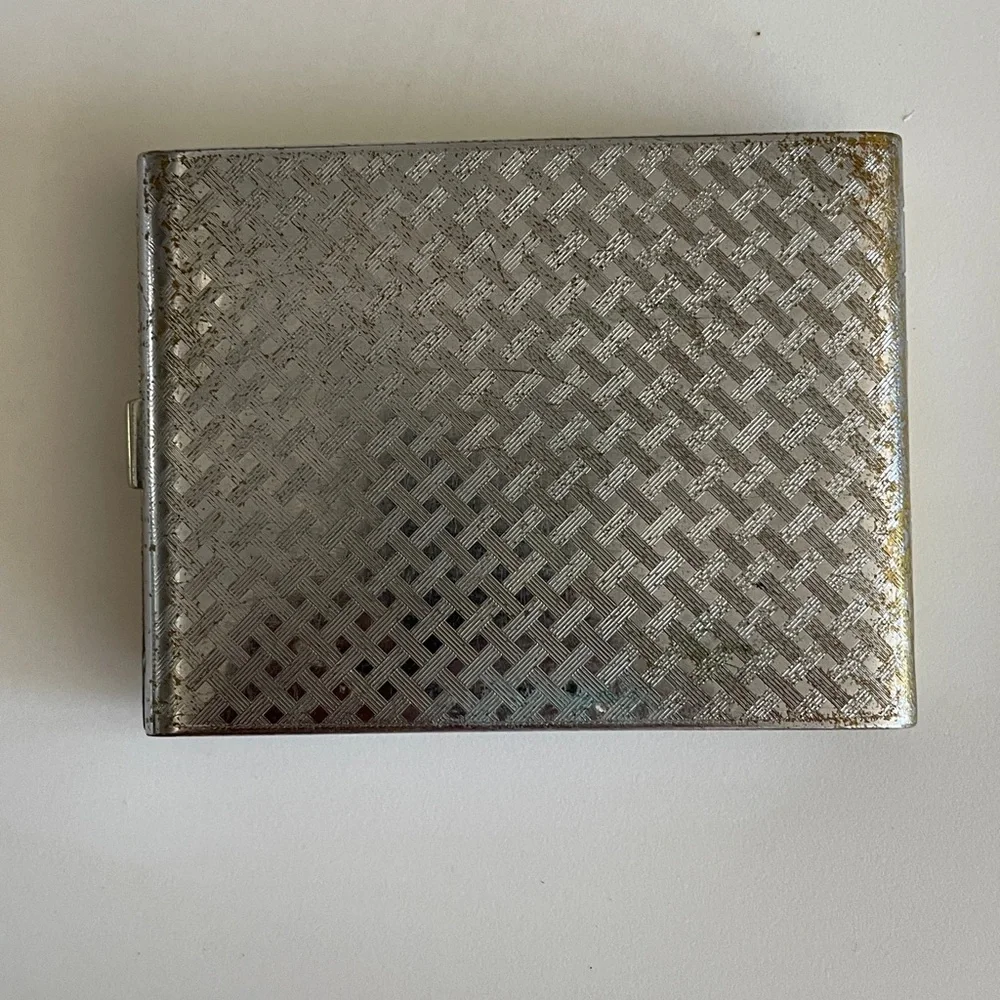 Vintage Art Deco Cigarette Case. Letter R on top - Picture 3 of 11